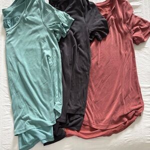 LOFT Green and Gray Polo T-Shirts Short Sleeve Relaxed Fit